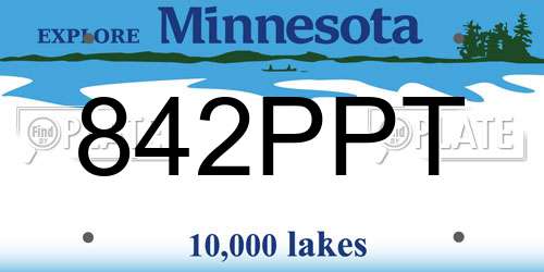 842PPT Minnesota License Plate
