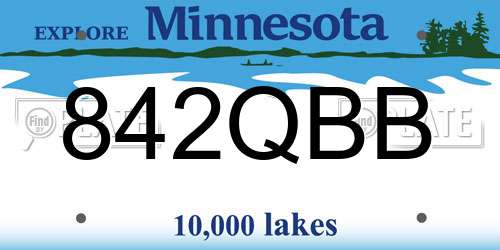 842QBB Minnesota License Plate