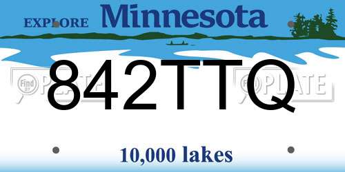 842TTQ Minnesota License Plate