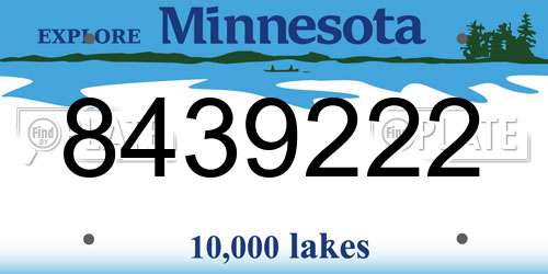 8439222 Minnesota License Plate