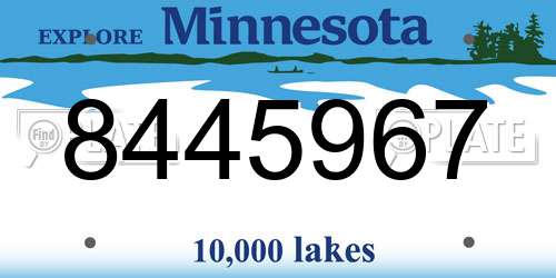 8445967 Minnesota License Plate