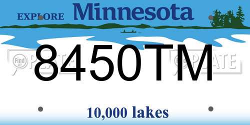 8450TM Minnesota License Plate