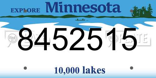 8452515 Minnesota License Plate