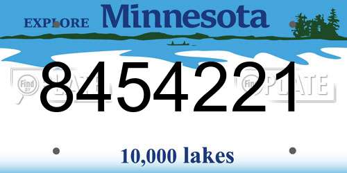 8454221 Minnesota License Plate