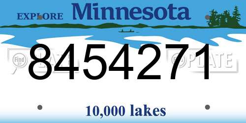 8454271 Minnesota License Plate