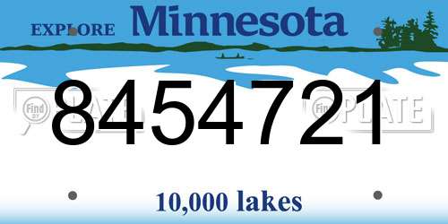 8454721 Minnesota License Plate