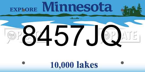8457JQ Minnesota License Plate