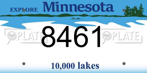 8461 Minnesota License Plate