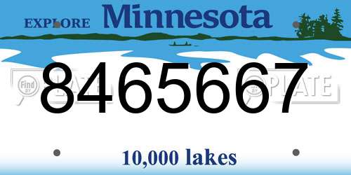 8465667 Minnesota License Plate