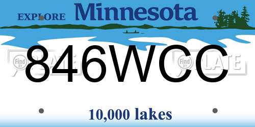 846WCC Minnesota License Plate