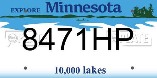 8471HP Minnesota License Plate