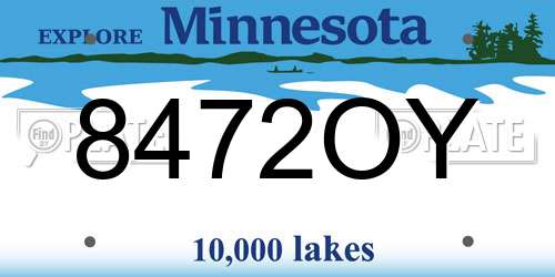 8472OY Minnesota License Plate