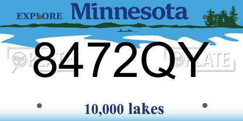 8472QY Minnesota License Plate