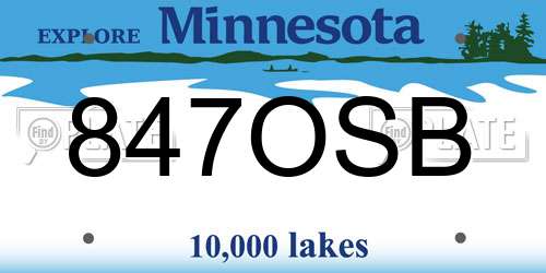 847OSB Minnesota License Plate