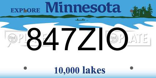 847ZIO Minnesota License Plate