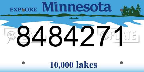 8484271 Minnesota License Plate