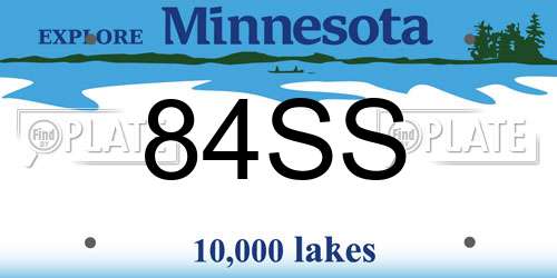 84SS Minnesota License Plate
