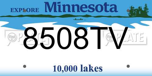 8508TV Minnesota License Plate