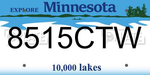 8515CTW Minnesota License Plate
