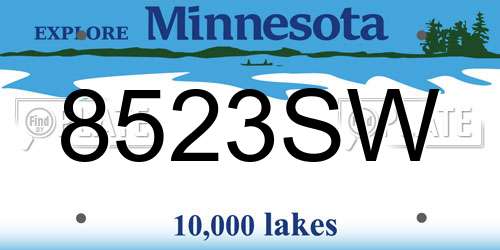 8523SW Minnesota License Plate