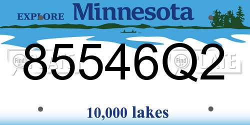 85546Q2 Minnesota License Plate