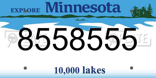 8558555 Minnesota License Plate