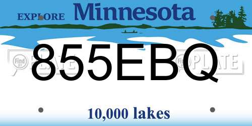 855EBQ Minnesota License Plate