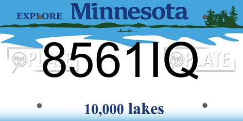 8561IQ Minnesota License Plate