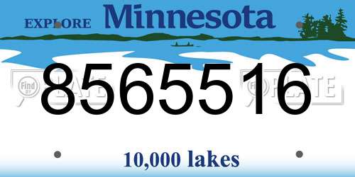 8565516 Minnesota License Plate