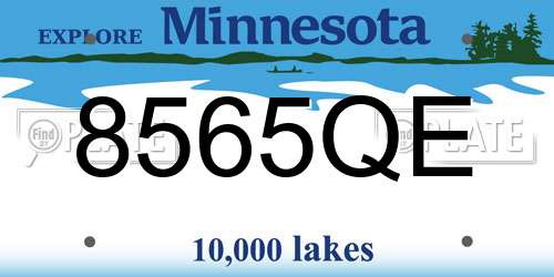 8565QE Minnesota License Plate