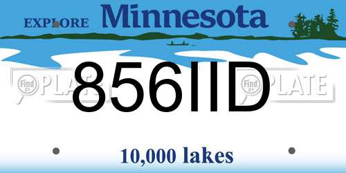 856IID Minnesota License Plate