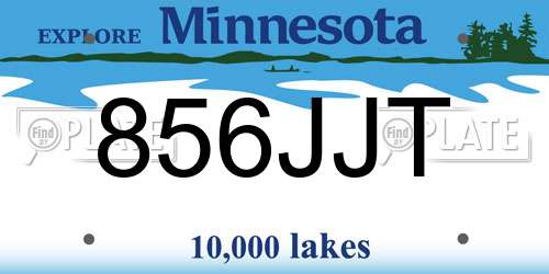 856JJT Minnesota License Plate