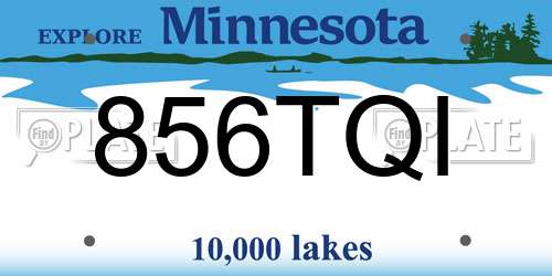 856TQI Minnesota License Plate