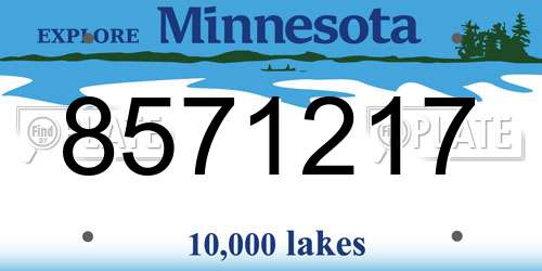 8571217 Minnesota License Plate