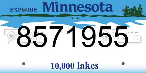 8571955 Minnesota License Plate