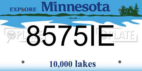 8575IE Minnesota License Plate