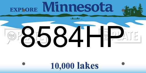 8584HP Minnesota License Plate
