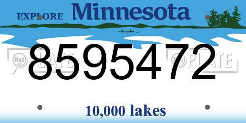 8595472 Minnesota License Plate
