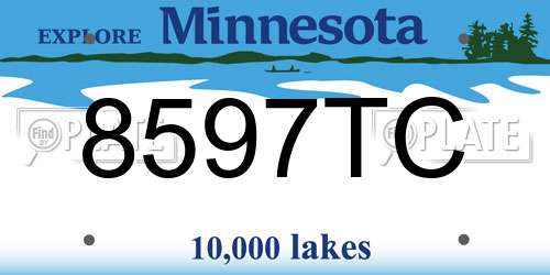 8597TC Minnesota License Plate