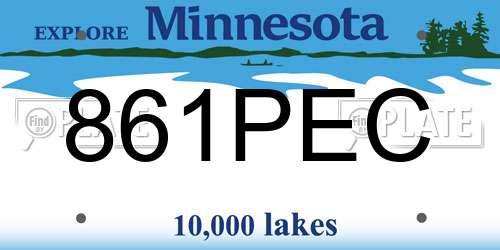 861PEC Minnesota License Plate