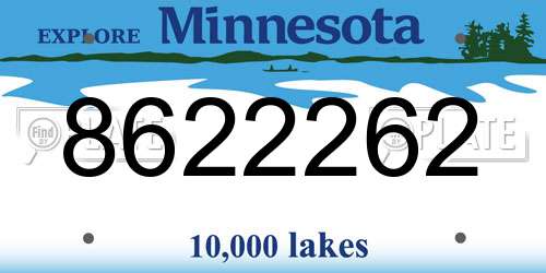 8622262 Minnesota License Plate