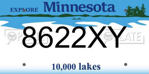 8622XY Minnesota License Plate