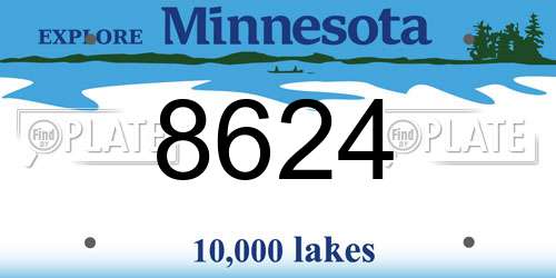 8624 Minnesota License Plate