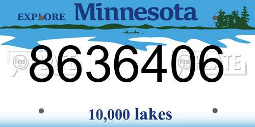 8636406 Minnesota License Plate