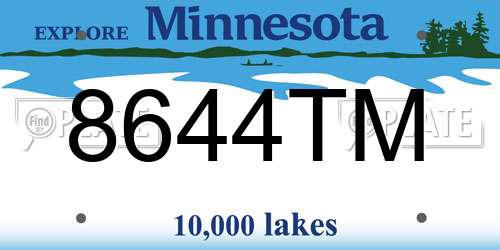 8644TM Minnesota License Plate