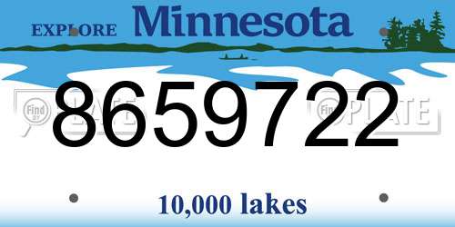 8659722 Minnesota License Plate