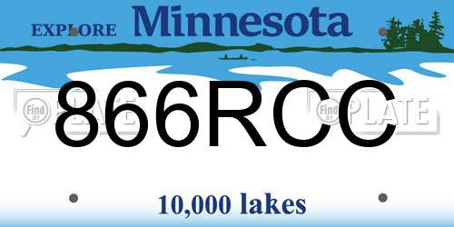 866RCC Minnesota License Plate