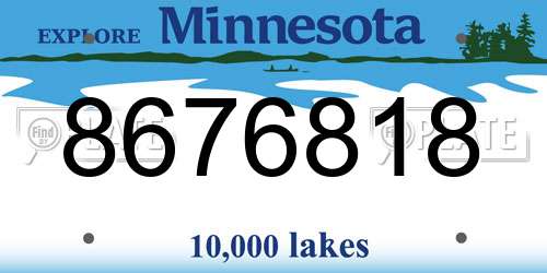 8676818 Minnesota License Plate