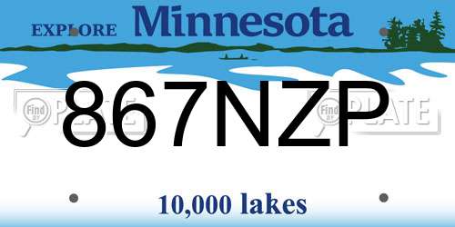 867NZP Minnesota License Plate