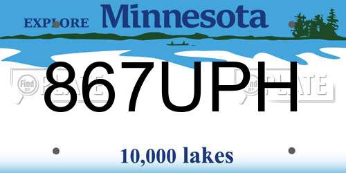 867UPH Minnesota License Plate